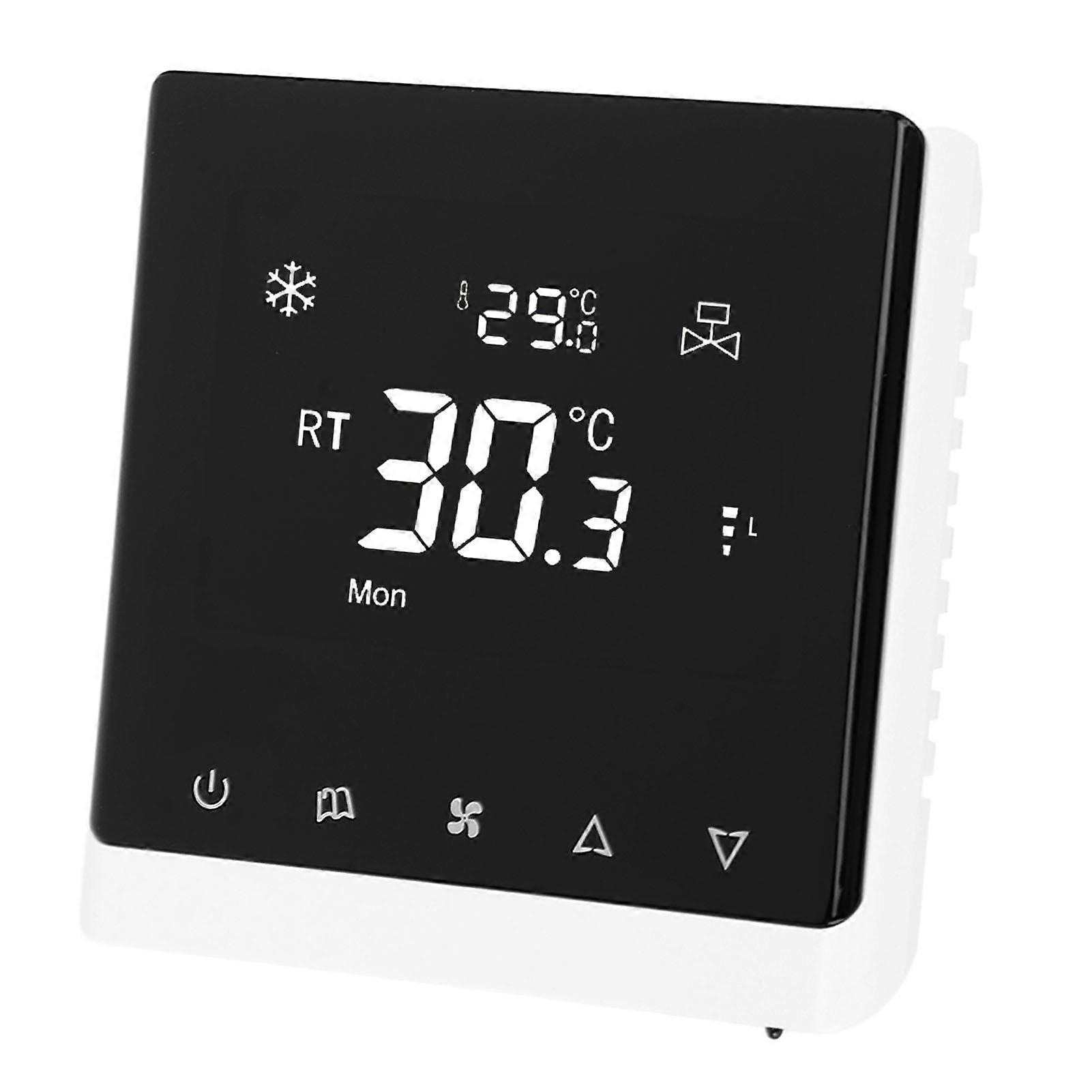 2 in 1 Wireless Smart Thermostat LCD Display Air Conditioner Floor Heater Temperature Control Panel Switch Thermostat for Home Hotel 