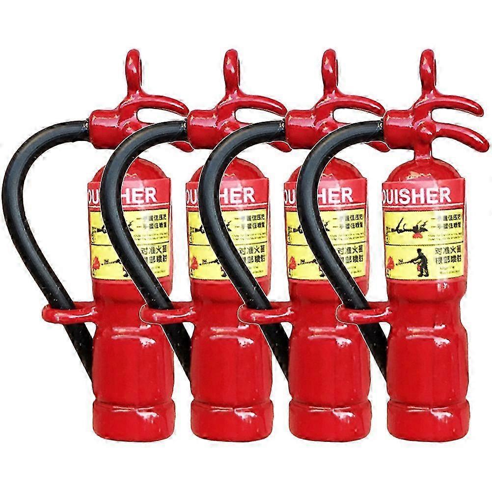4pcs Mini Fire Extinguisher Models Extinguisher Pendant Mini House Landscaping Decor