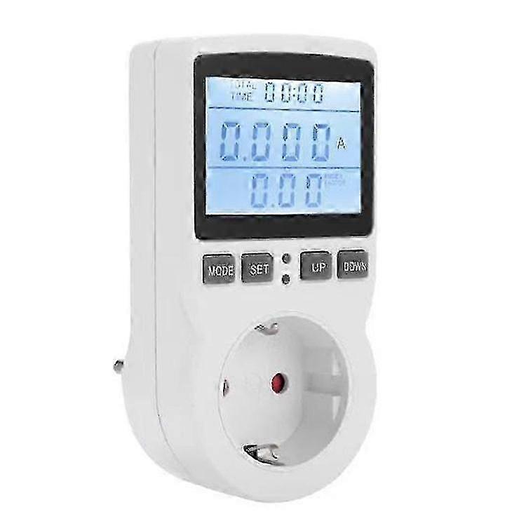 power consumption monitoring socket with 11 modes and LCD display, suitable for various devices, overload protection included for safety