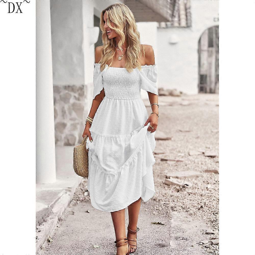 DX~~ Independent research and development design waist thin temperament dress spring and summer bohemia