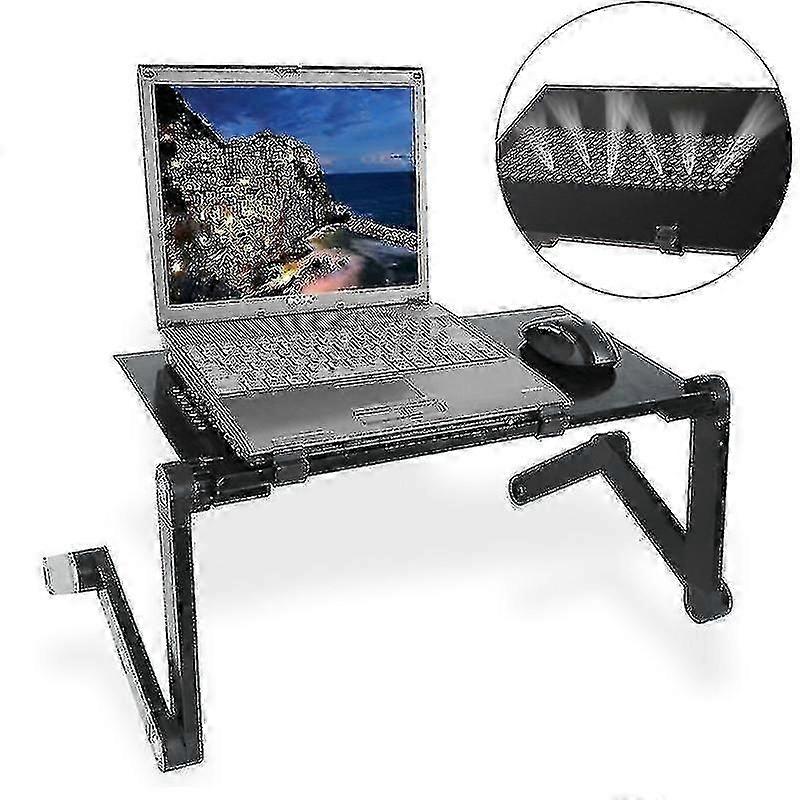 Computer Accessory Sets Lengthen Portable 360 Degree Adjustable Foldable Aluminium Alloy Desk Stand For Laptop Notebook