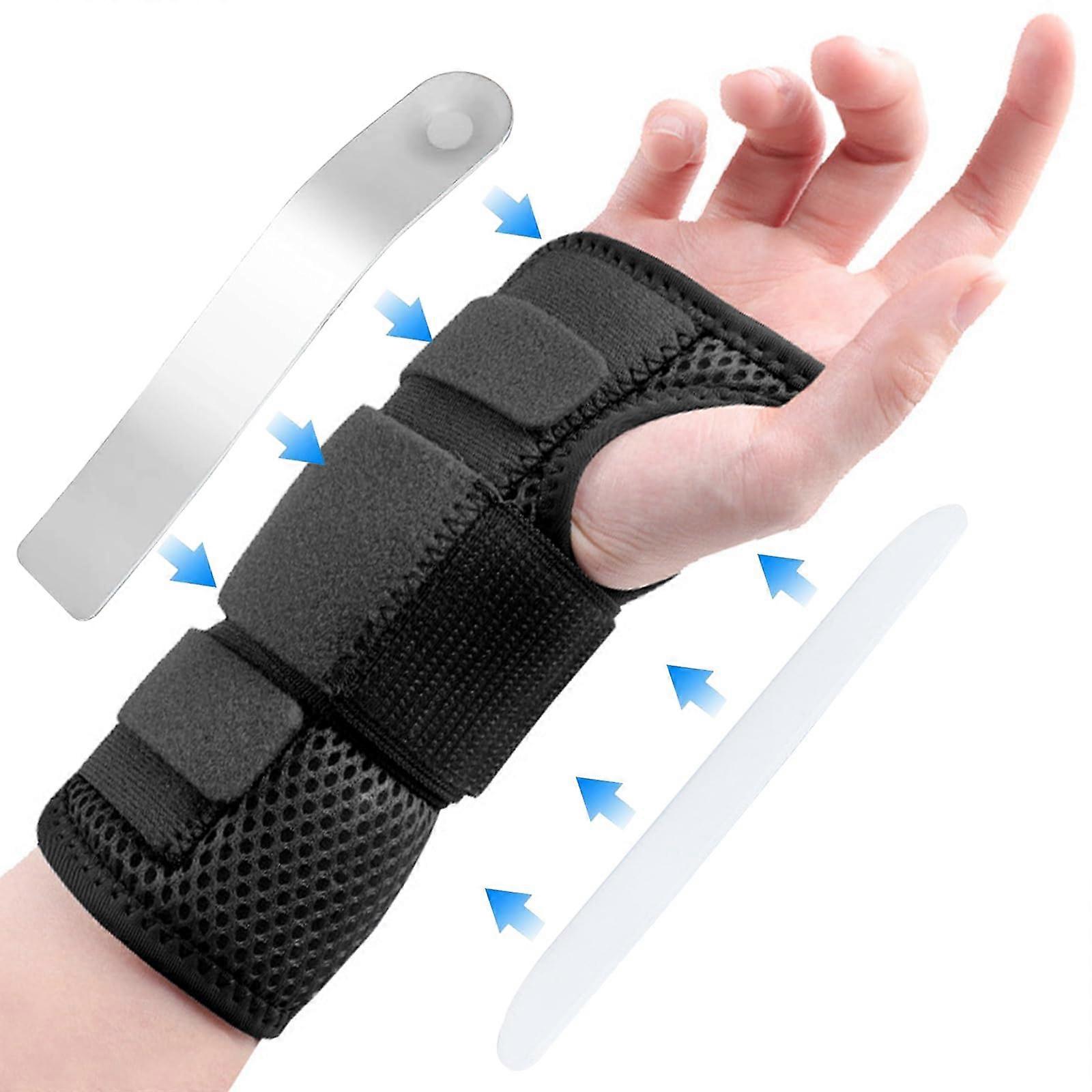 Wrist Support with Metal Splint, Brace for Carpal Tunnel, Arthritis, Left Hand