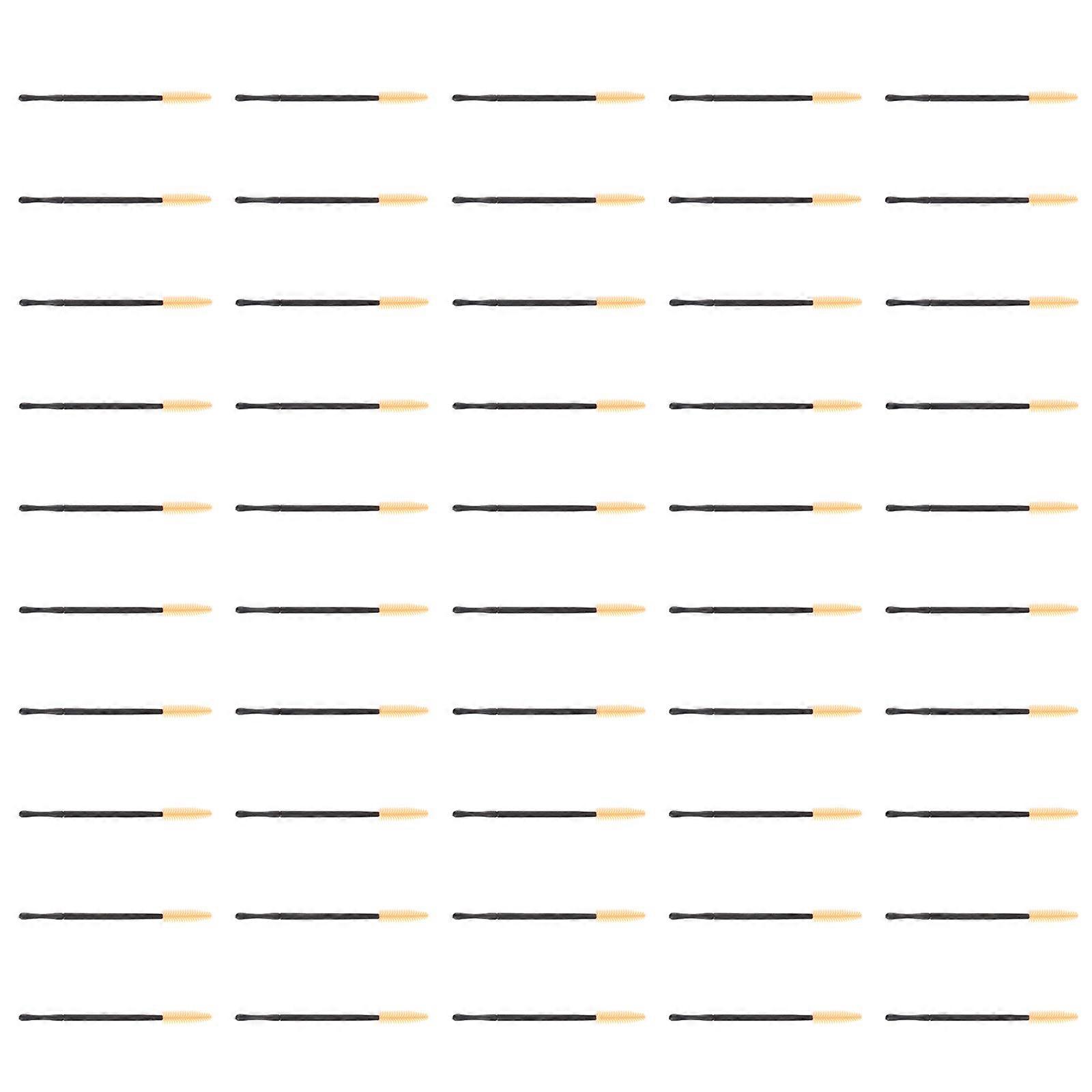 シリコンまつげブラシまつげグラフトツール個人使用プラスチック素材オレンジ10X0.5cm 50個