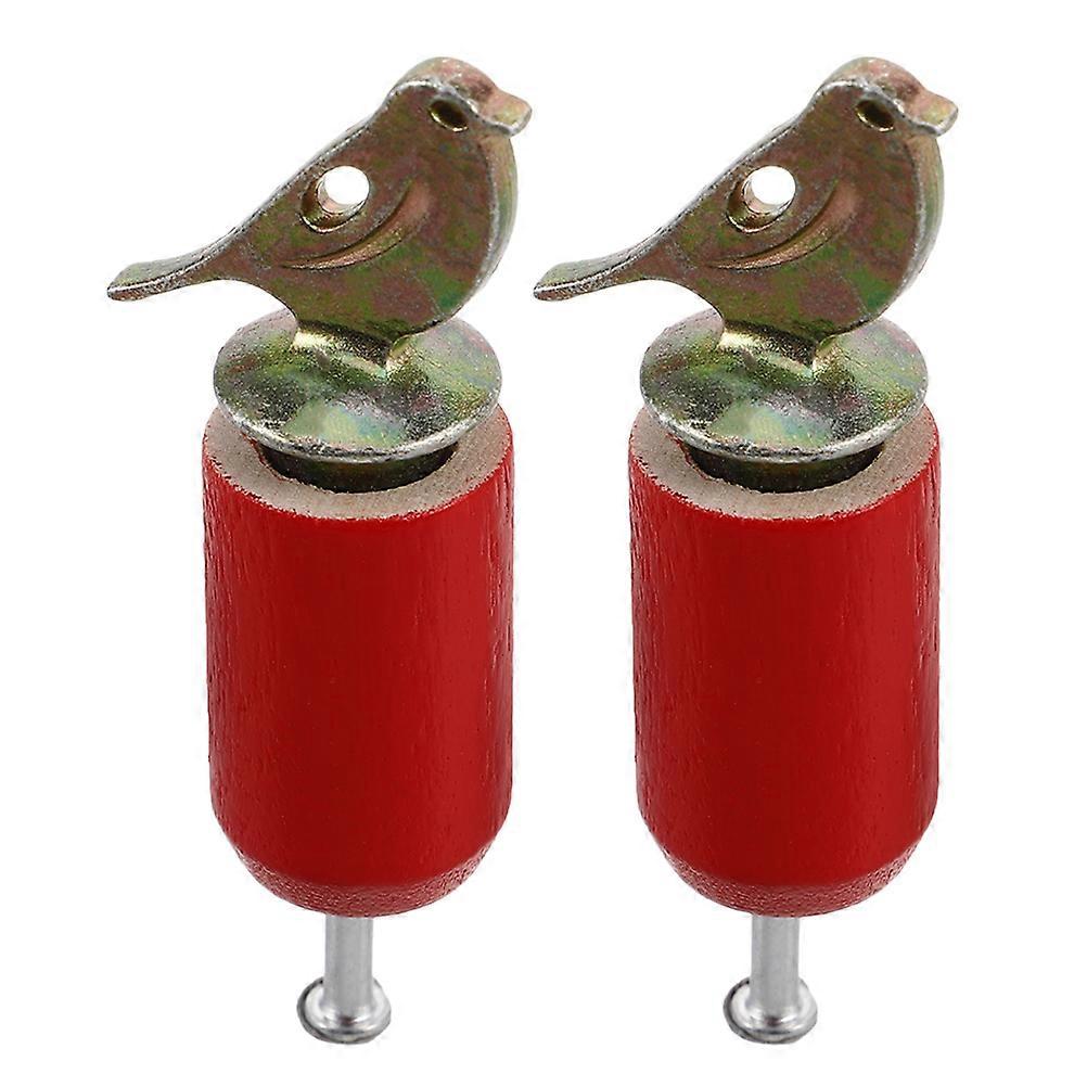 Whistle Toy For Kids Bird Caller Whistles To Call Birds Toddler Whistle Wooden Bird Sounds Device Metal Material Educational Tool 2Pcs