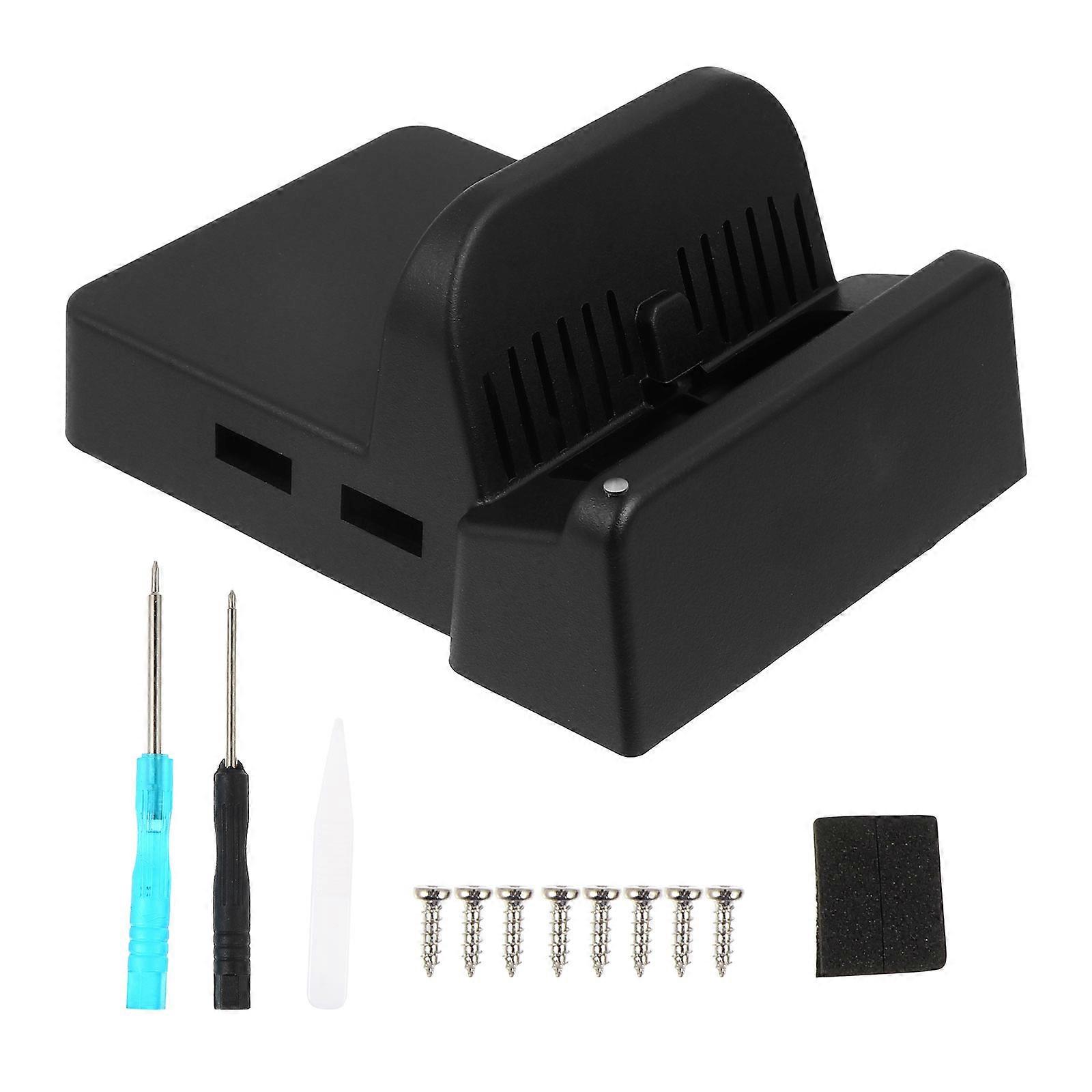 Charging Station DIY Game Machine Base Charge Docking Station Black 10X8.5X7CM 1Set