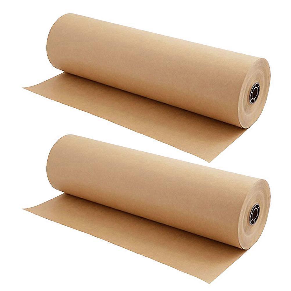 Diy Material Kraft Paper Roll For present Wrapping And Flower Bouquets Light Brown 3000.00X30.00X0.10cm 2Pack