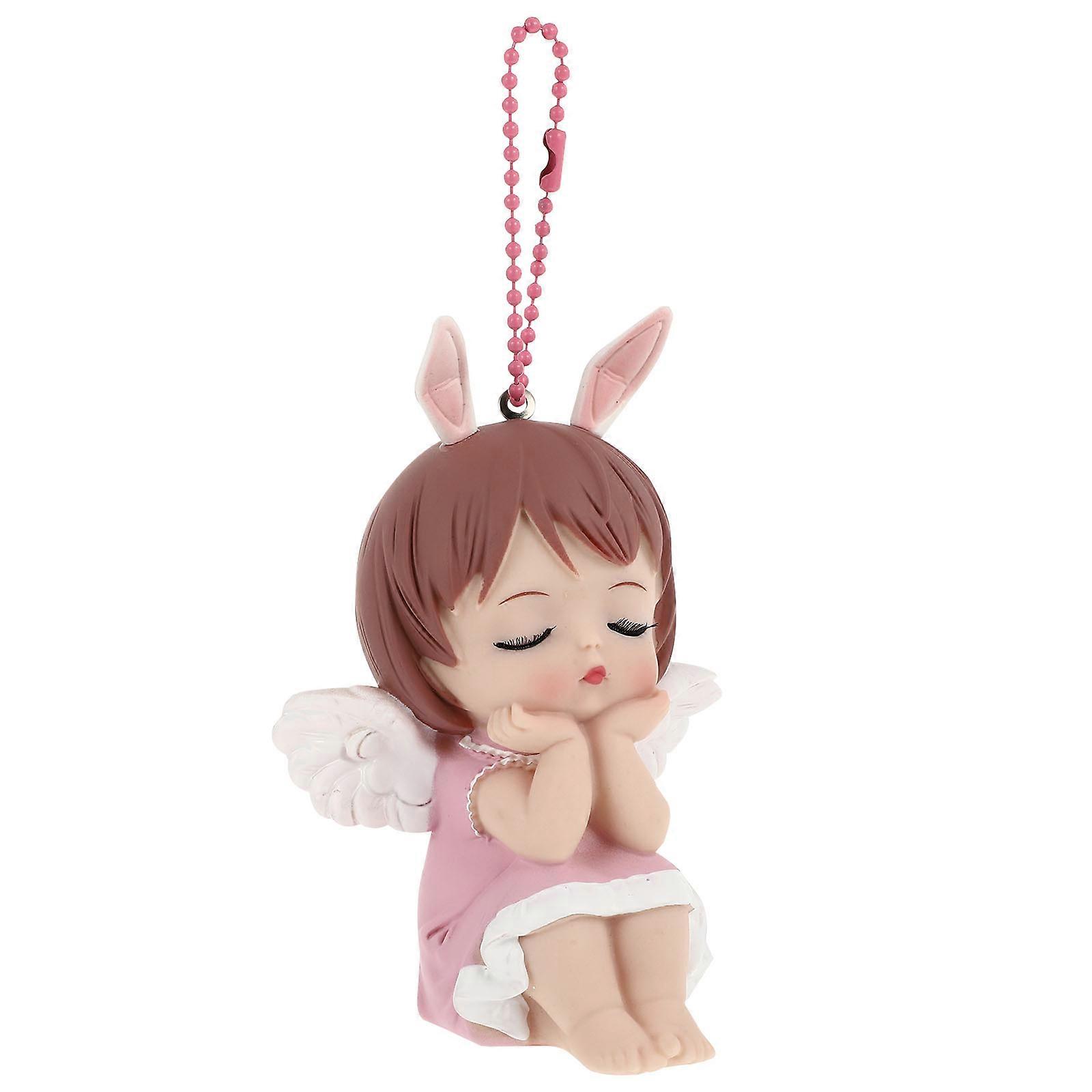 جرلي سلسلة المفاتيح الملاك دمية حقيبة قلادة معلقة سحر .5X7.5 سنتيمتر حقيبة قلادة لحقيبة المدرسة 1 قطعة