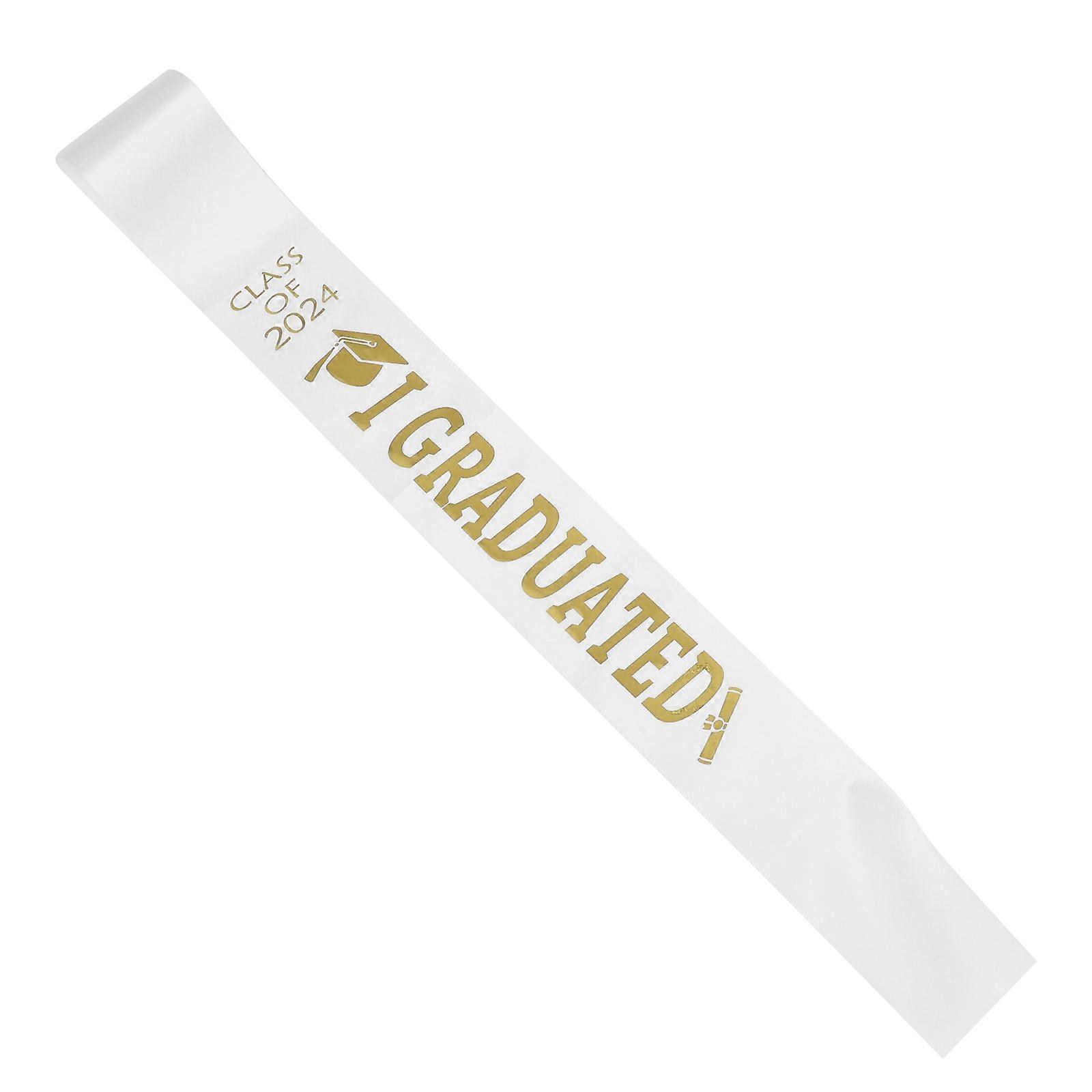 Elegant Graduation Sash for Ceremony Celebrations Durable Ribbon Stole with Graduated Lettering for Graduates Keepsake