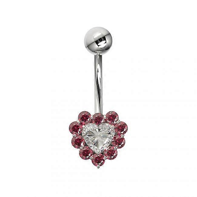 Heart Design Surgical Steel Belly Ring