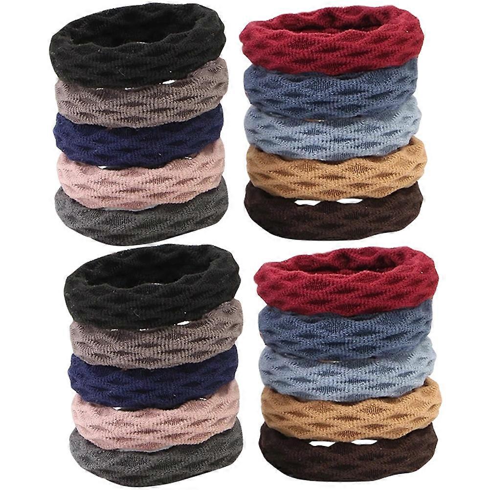 20PCS Elastic Hair Bands for Women, Thick High Elastic Seamless Ponytail Holders No Damage