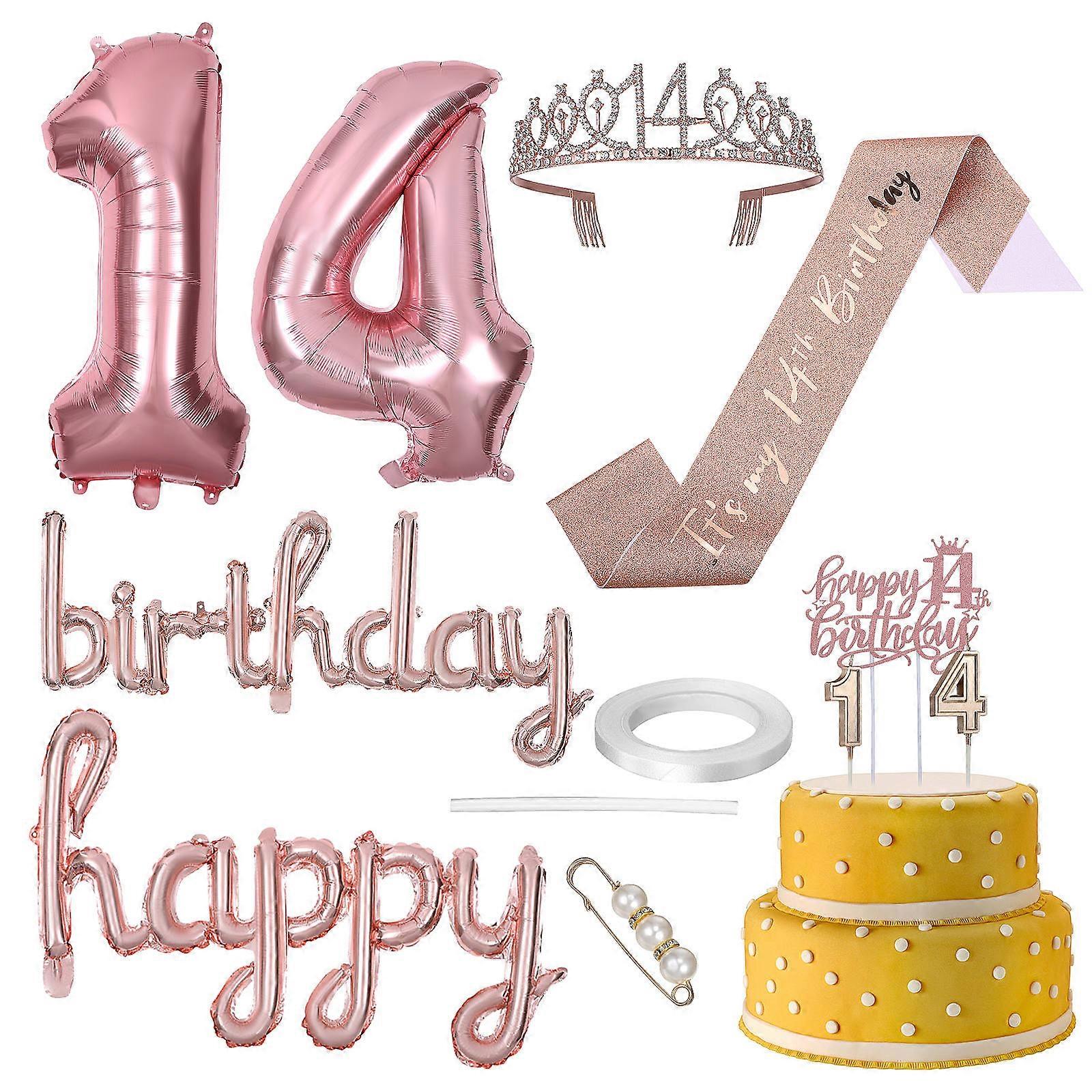 زينة عيد ميلاد فتاة 14 عيد ميلاد حزب موضوع تعزيز الحزب 1 مجموعة