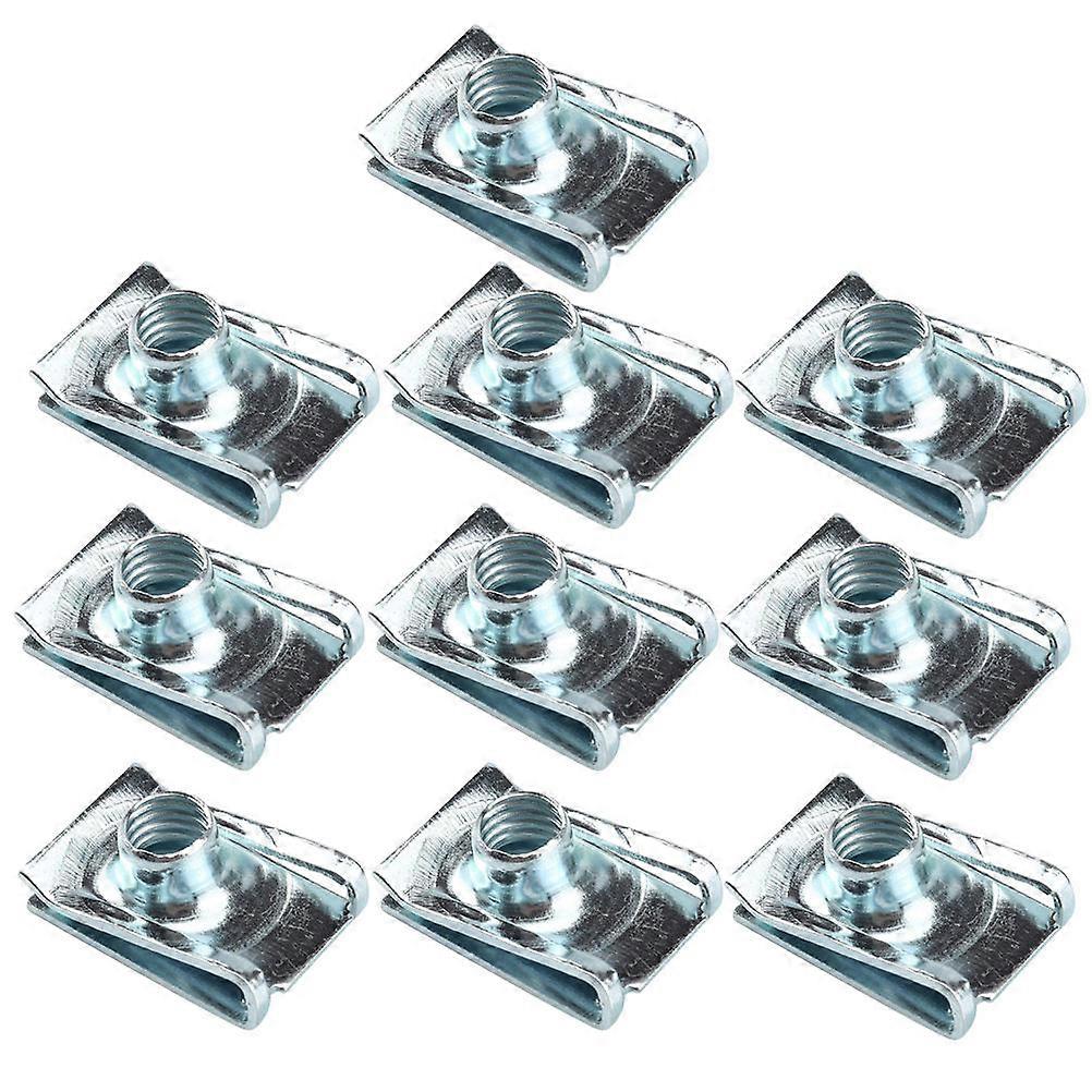 Vis Base Clip Écrou Manganèse Acier U Clips Sécurisant les fils et les câbles 10Pcs