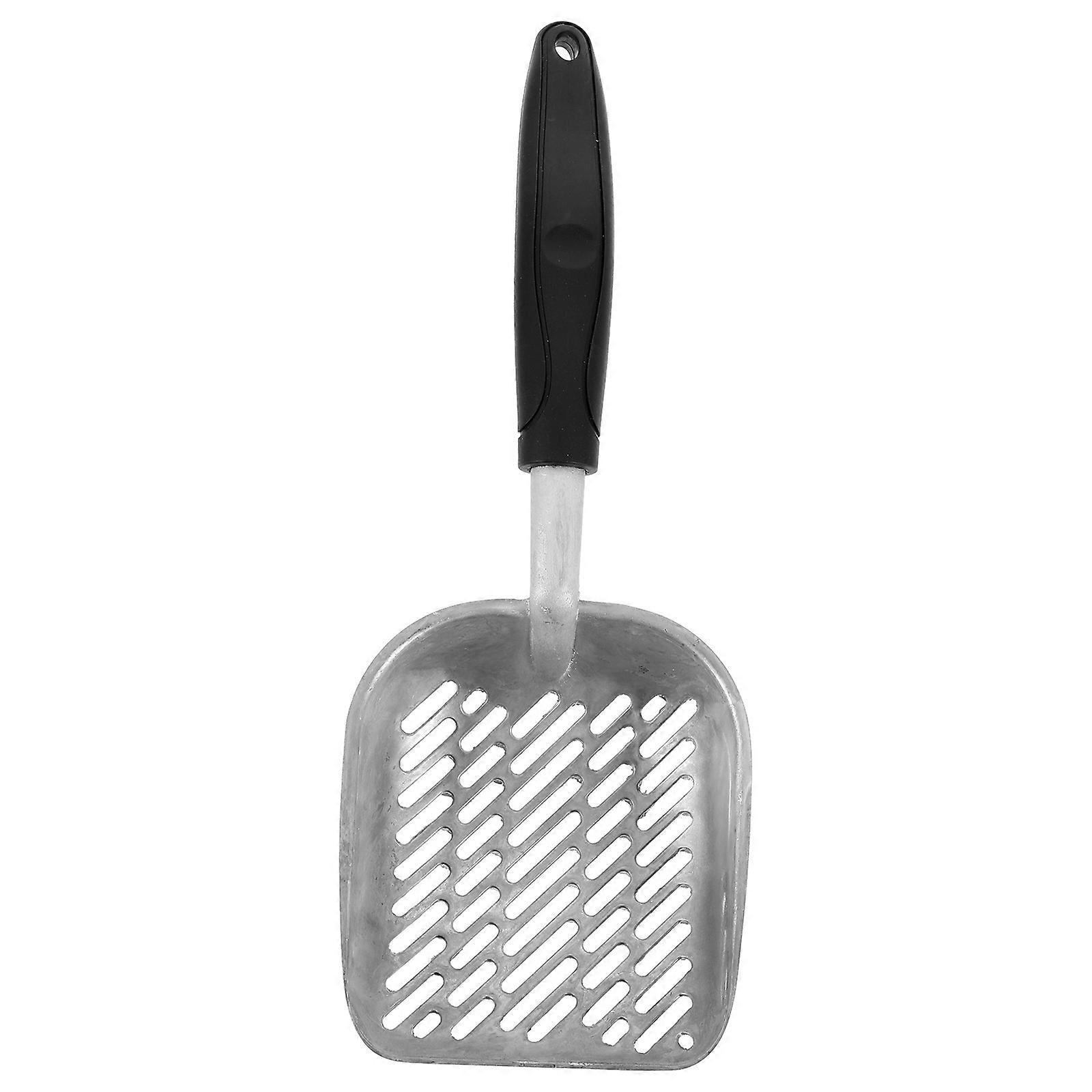 Stainless Steel Cat Litter Scoop with Long Handle for Efficient Pet Waste Cleaning – Durable and Practical White Pet Cleaning Tool
