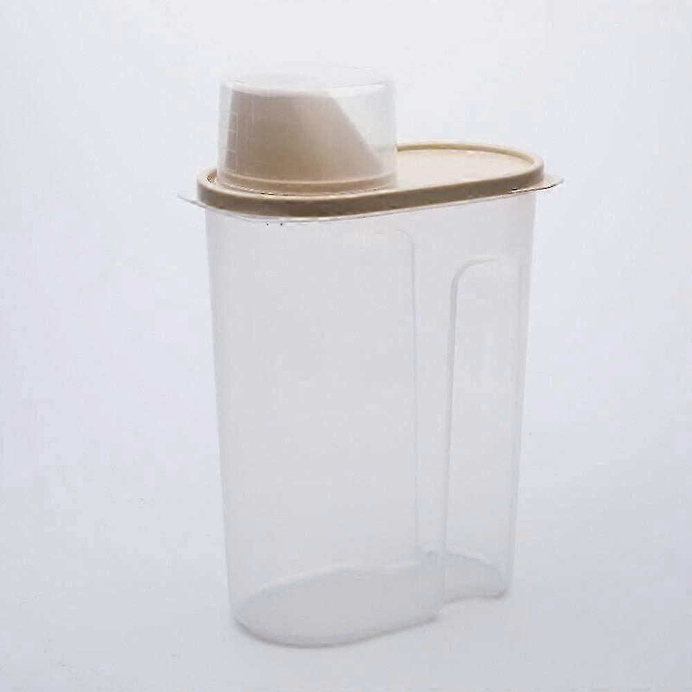 Kitchen storage box for cereals beige