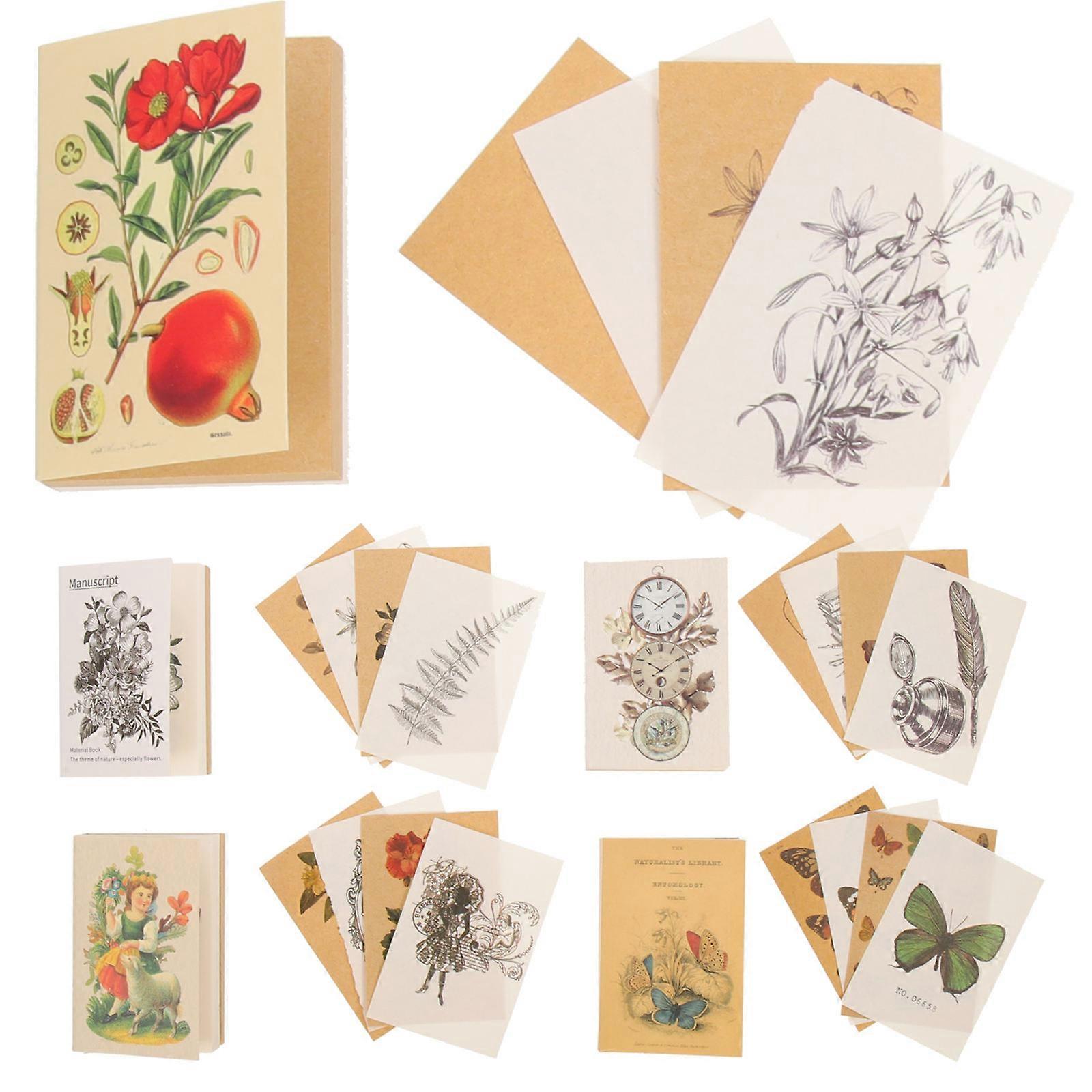 Scrapbook Supply Diy Material Papers For Creative Activities Rectangular Vintage Kraft Paper 5 Sets
