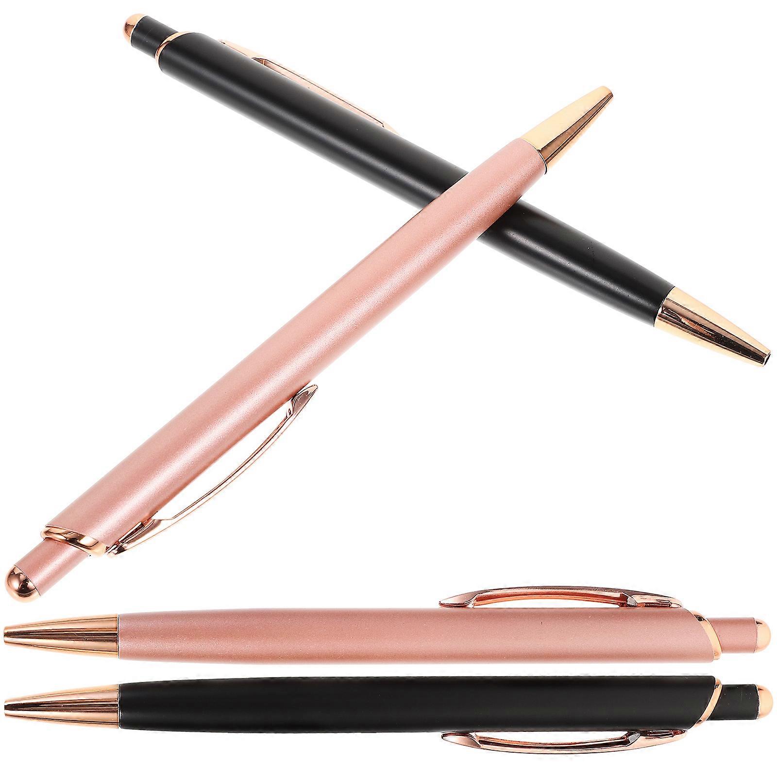 Portable Ballpoint Pen Cylindrical Press Type Pens Family Ergonomic Design