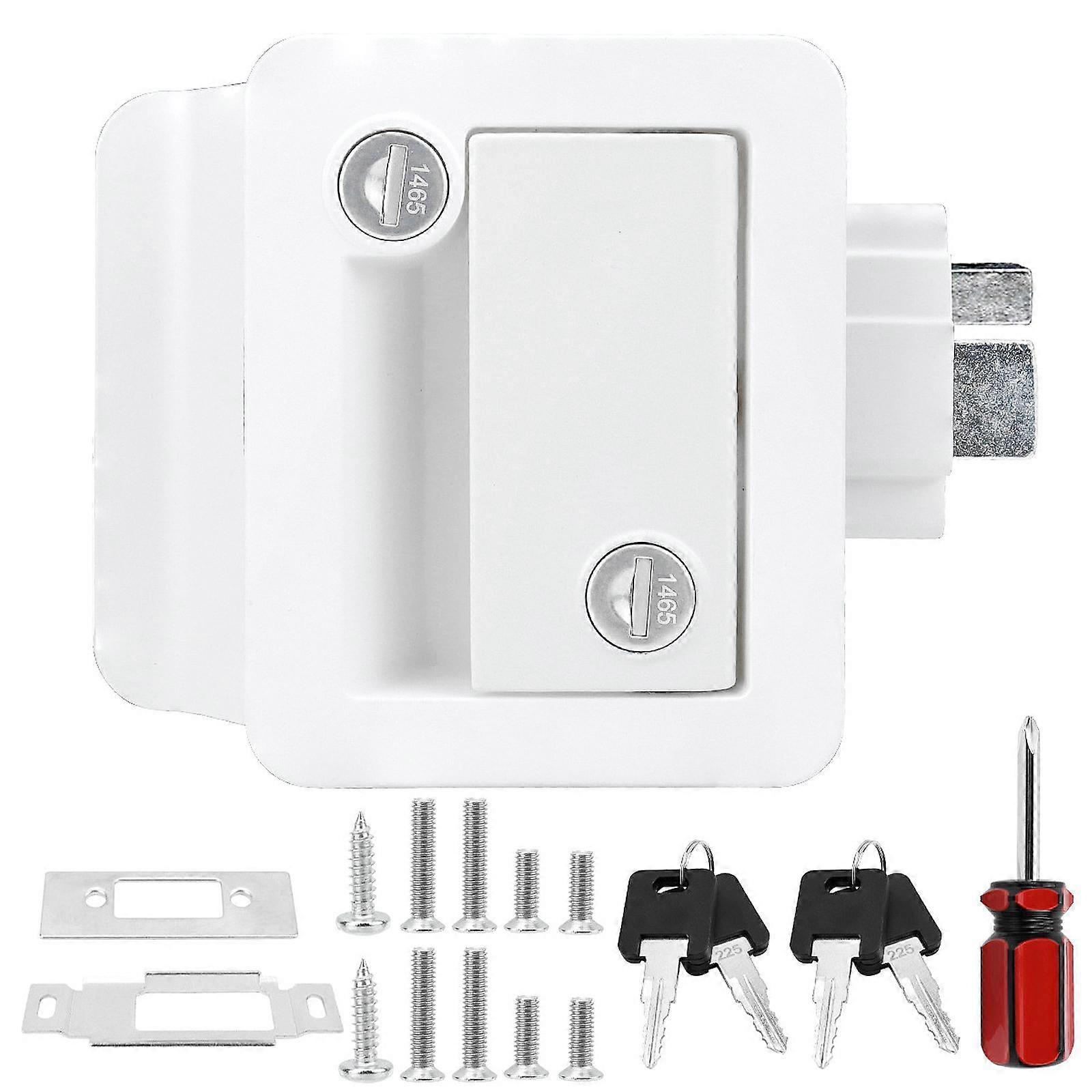Door Lock Replacement with Keys Zinc Alloy Accessories Hardware Handle Trailer