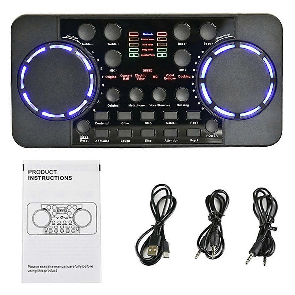 Sound Card Audio Mixer Audio Interface for Livestreaming Audio Broadcasting