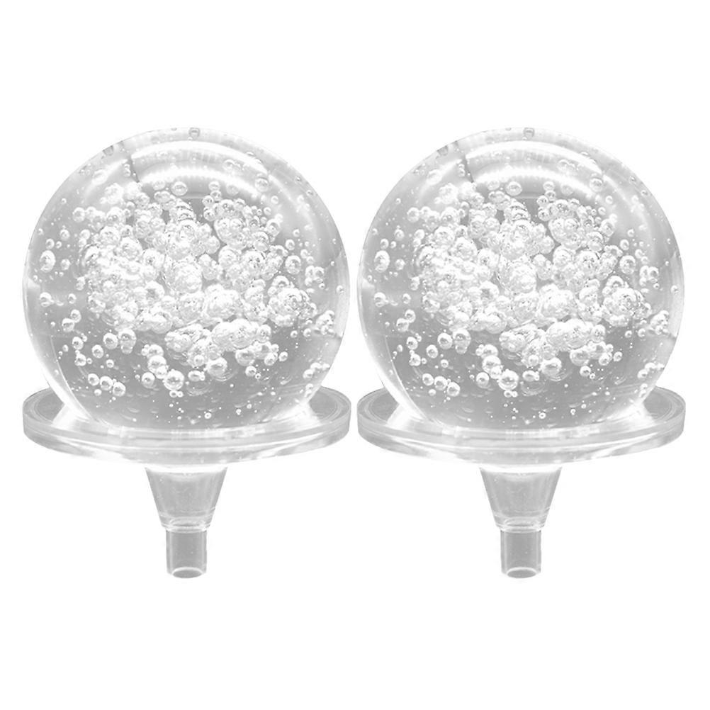 Fountain Decor Glass Sphere For Garden Decor Transparent Round 2Pcs