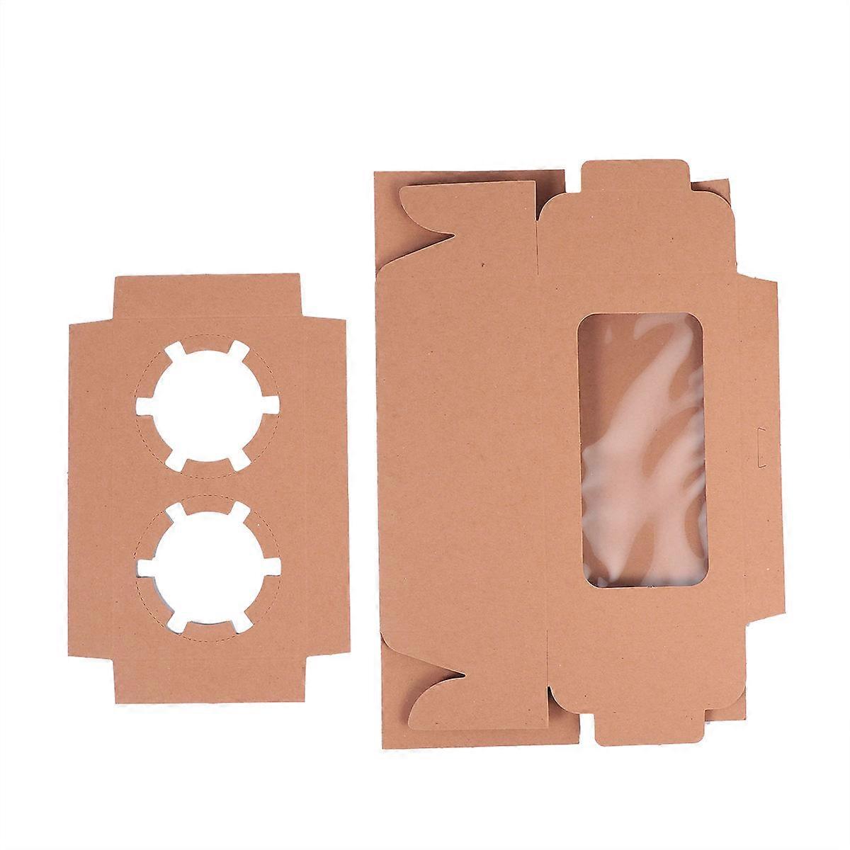 Baked Goods Packaging Egg Tart Box Pastry Container Chocolate 16x9x7.5cm Food Packaging 10Pcs