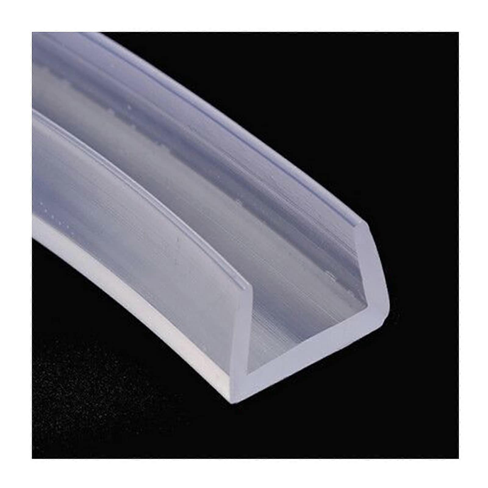 Ushaped rubber channel edge trim, rubber seal, transparent, 5 meters long, various specifications available, 19 mm x 12 mm (Size: 22 mm x 18 mm).