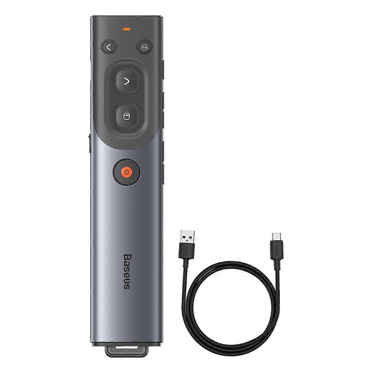 BASEUS Orange Dot Red Light AI Multifunction Wireless Presenter PowerPoint Transcription PPT Remote 