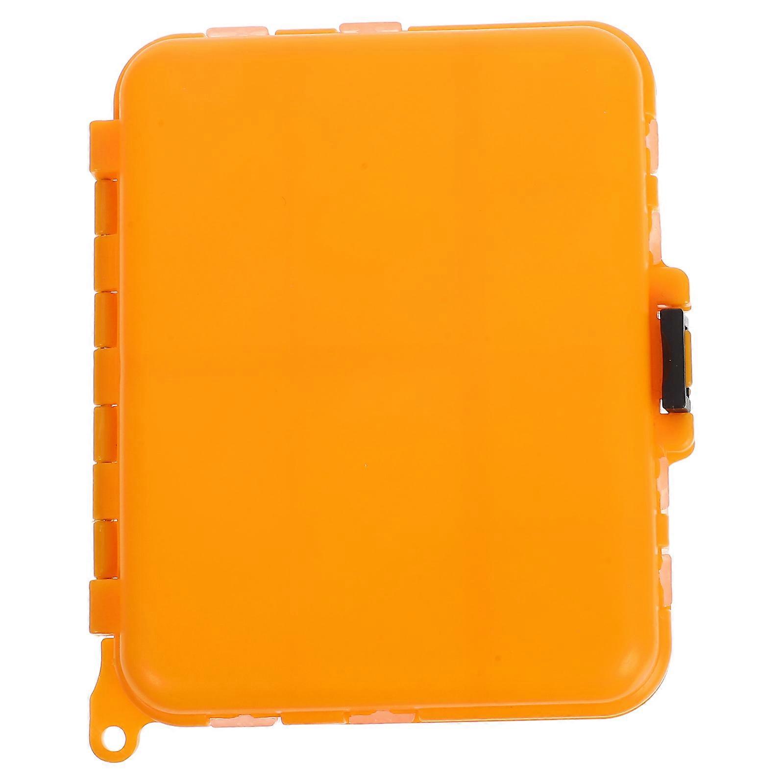 Fishing Tackle Case Rectangular Portable Fishing Waterproof Outdoor Fishing Tools Container 12.20X10.50X3.40CM 1Pcs