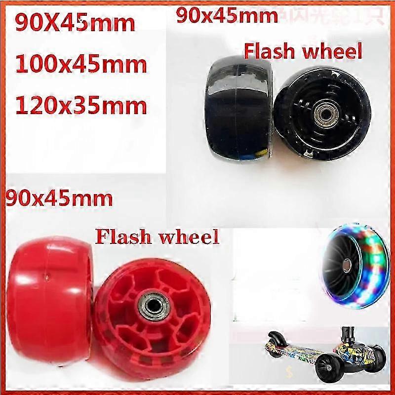 גלגל האמר שקט לילדים, גלגל PU עם מיסב, גדלים: 90x45 מ"מ, 100x45 מ"מ, 120x35 מ"מ