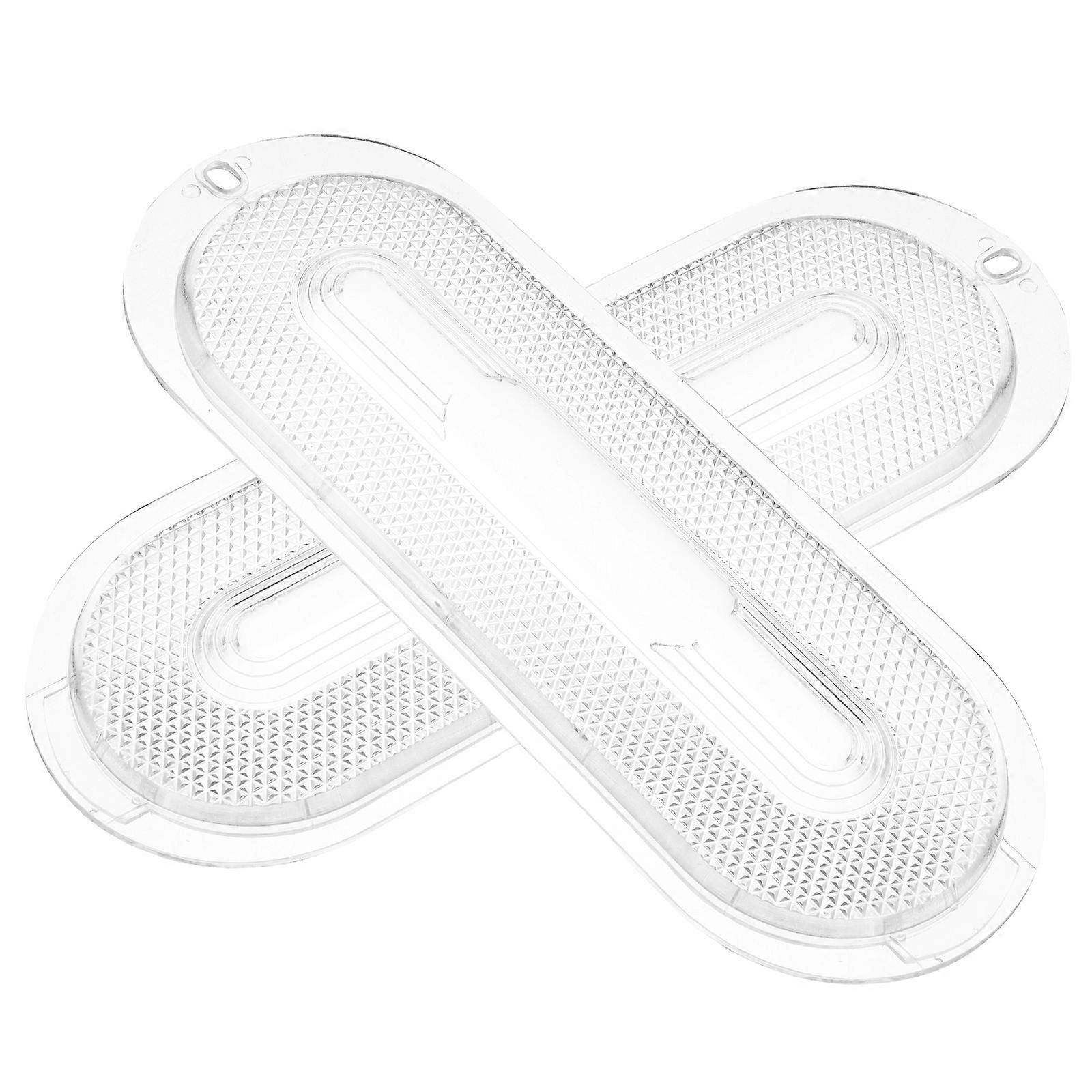 Range Hood Accessories Light Guard Protector Transparent ABS Material Home Kitchen 2Pcs