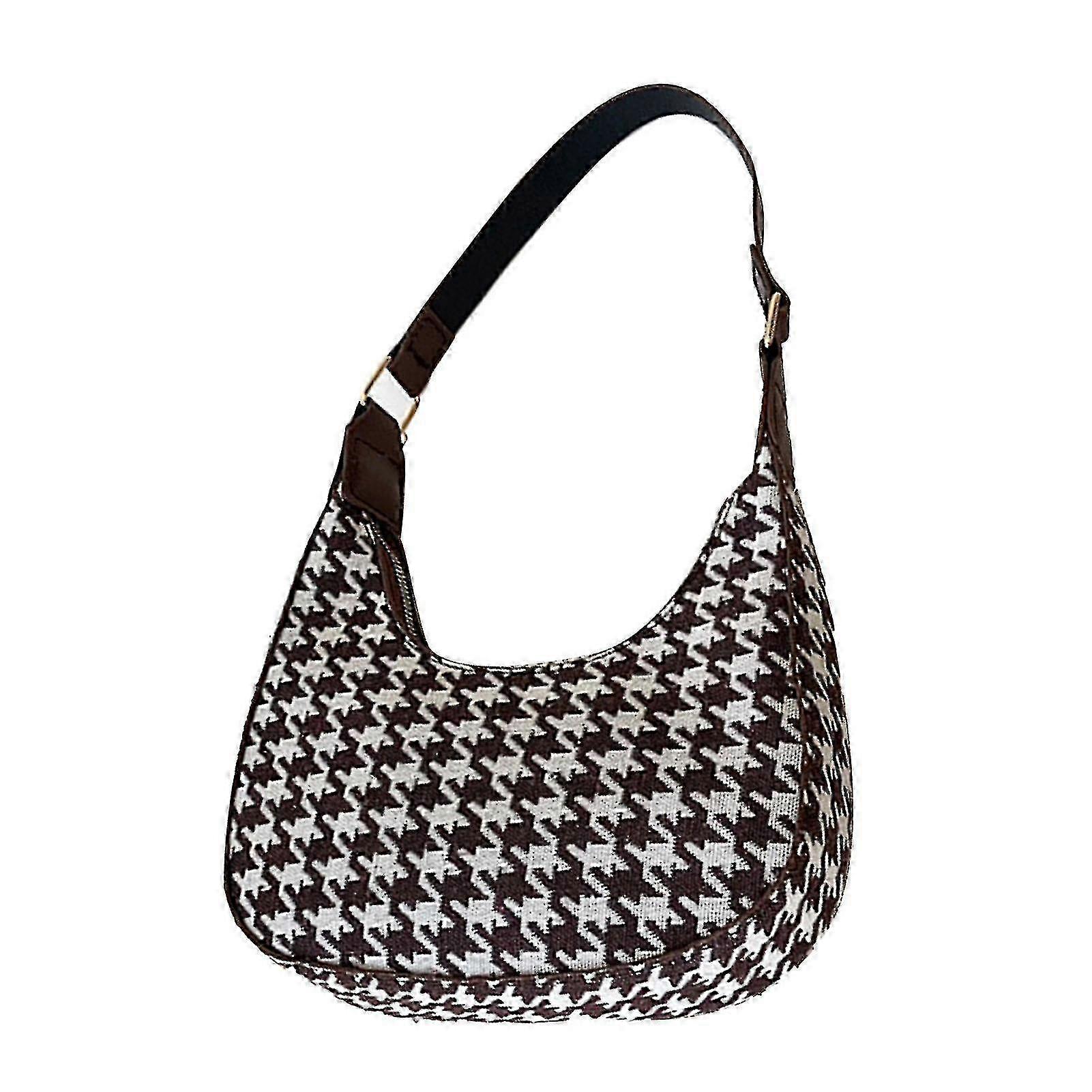 Elegant Stylish Large Capacity Half Moon Pattern Handbag With 2 Straps Free Size