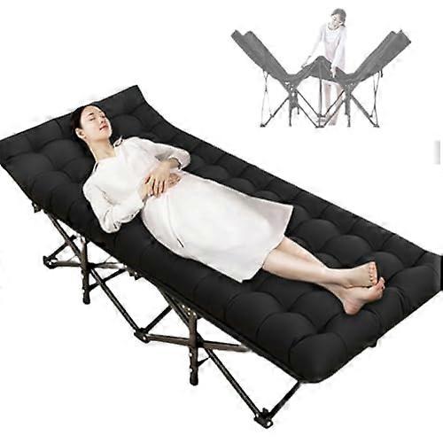 Portable Folding Bed, Camping Beds, Folding Bed with Mattress, Comfortable Guest Bed for Adults