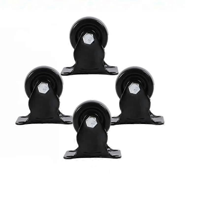 1.5 Inch Directional Wheel Set of 4 Low Profile Caster Wheels for Industrial Machines, Silent and Durable Design