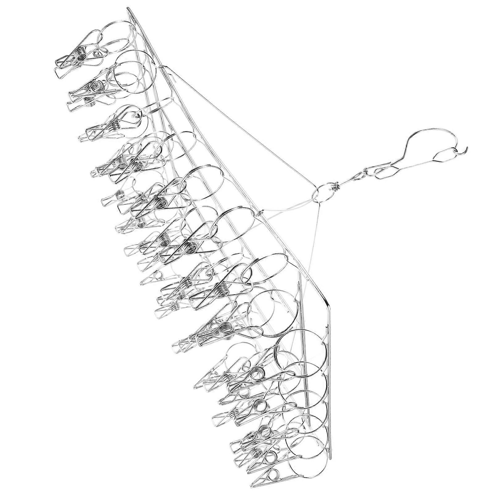 It sounds like you're referring to a **sock dryer rack** or **windproof clothes hanger with clips**, designed for drying or organizing small clothing