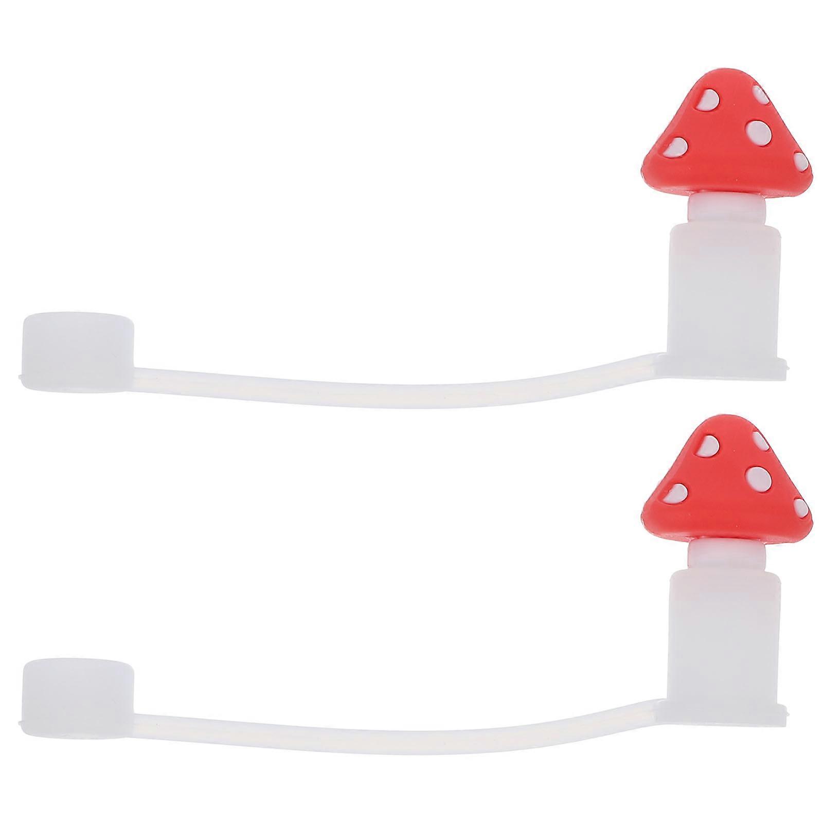 Dust Proof Straw Caps Cartoon Shape For Children Free Washable 2Pcs