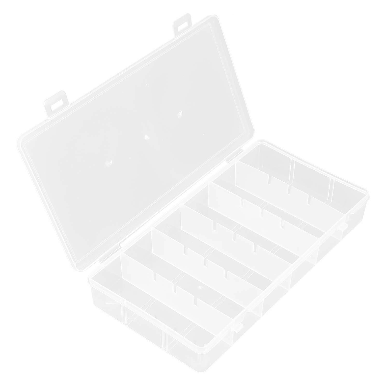 Grid Storage Box Small Part Organizer White Multi-Grid Design Home Organization 2Set