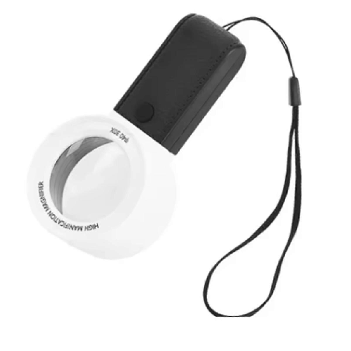 30X Magnifying Glass with LED UV Light Professional Duel Layer Optical Glasses Lens Handheld Magnif