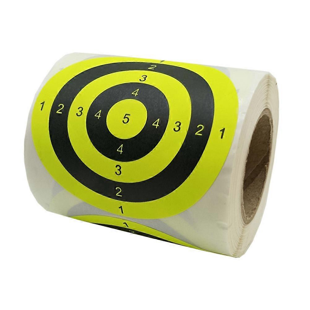 1 Roll 3 Inch 200Pcs Pasters Round Fluorescent Self Adhesive Shooting Aim Labels Stickers with Numbers