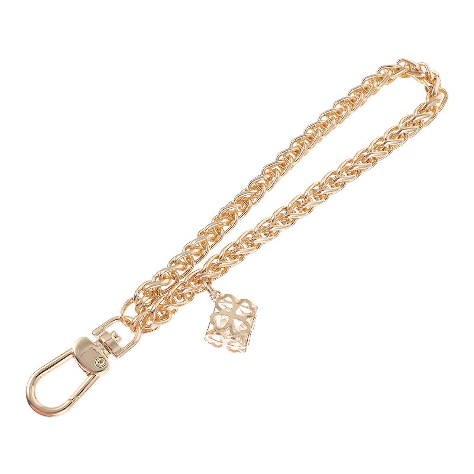 Extension Chain For Handbag Delicate Handbag Clutch Chain Golden 18.2X1.5X1.5cm Diy Bag Strap 1Set