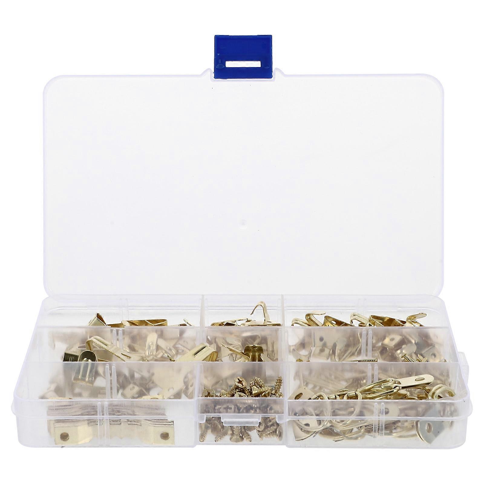 Iron Picture Hanger Kit With Hidden Hook Design Suitable For Home Improvement 235-Pcs In Rectangular Shape