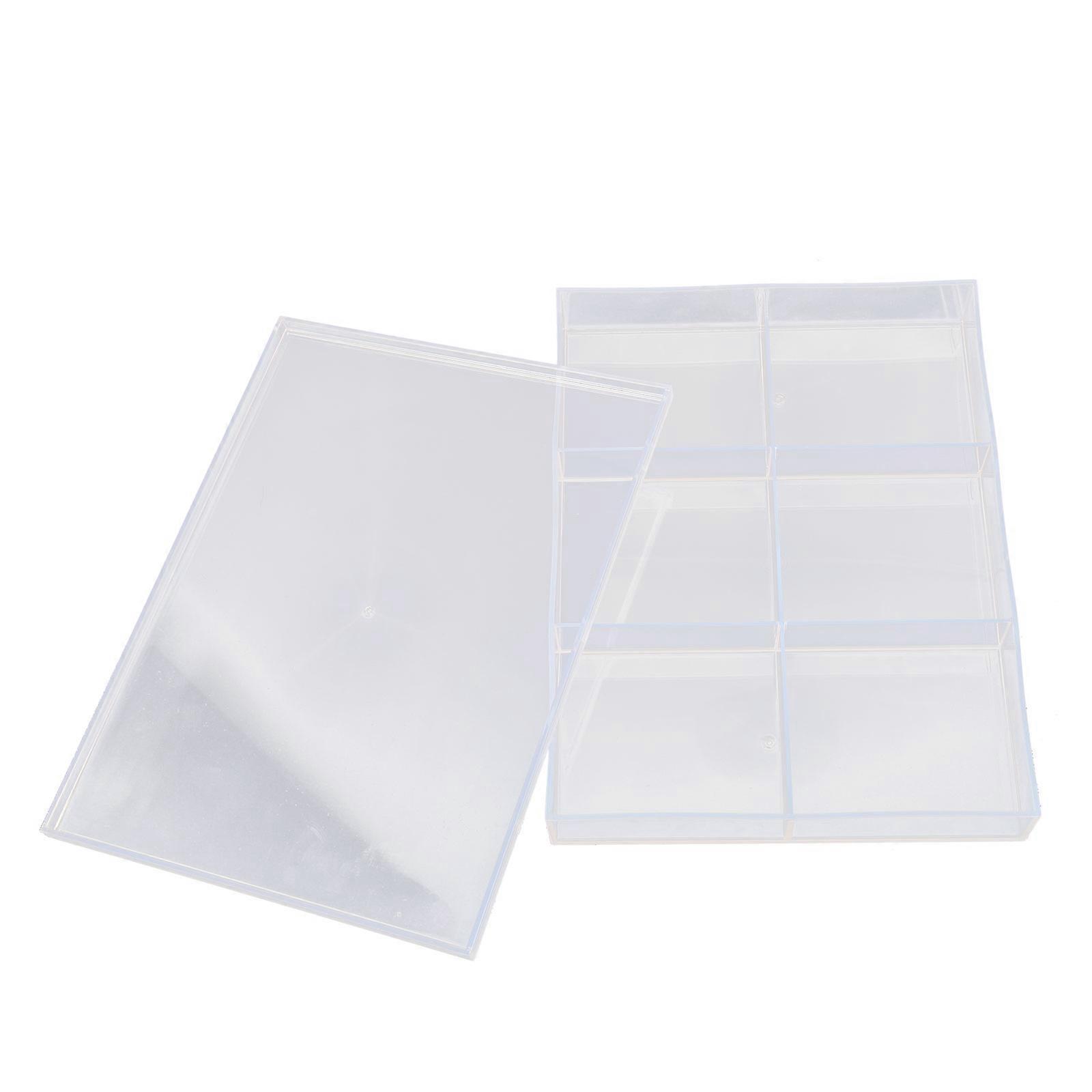 Plastic Tea Box Tea Bag Storage Box Lightweight Office Use Transparent 1Set