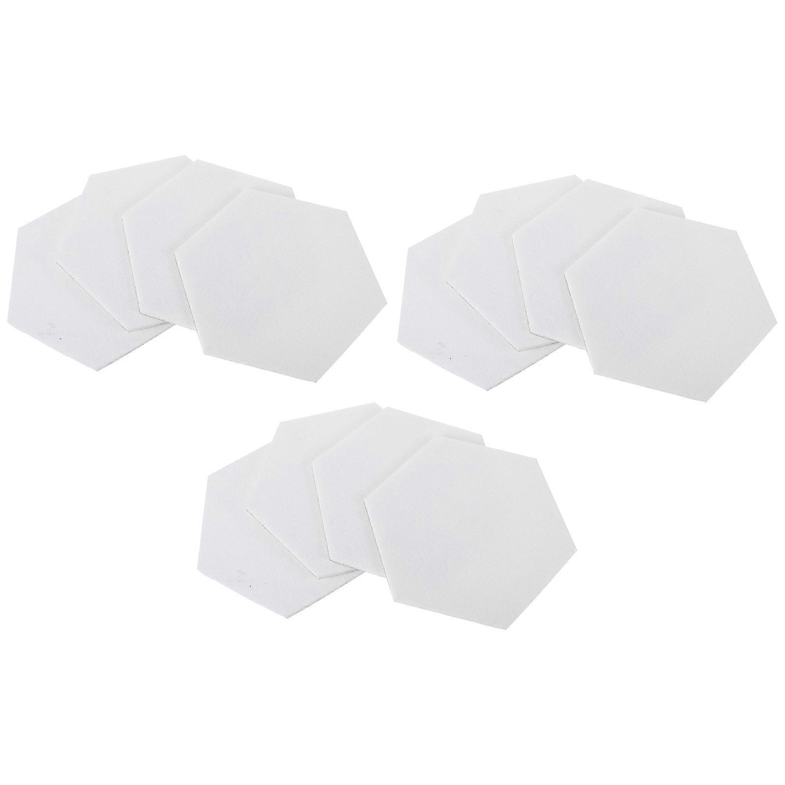 12pcs Self-Adhesive Hexagon Felt Bulletin Board Tiles Versatile Cork Board Hexagon Pin Board For Wall Decor Memo Photo Display