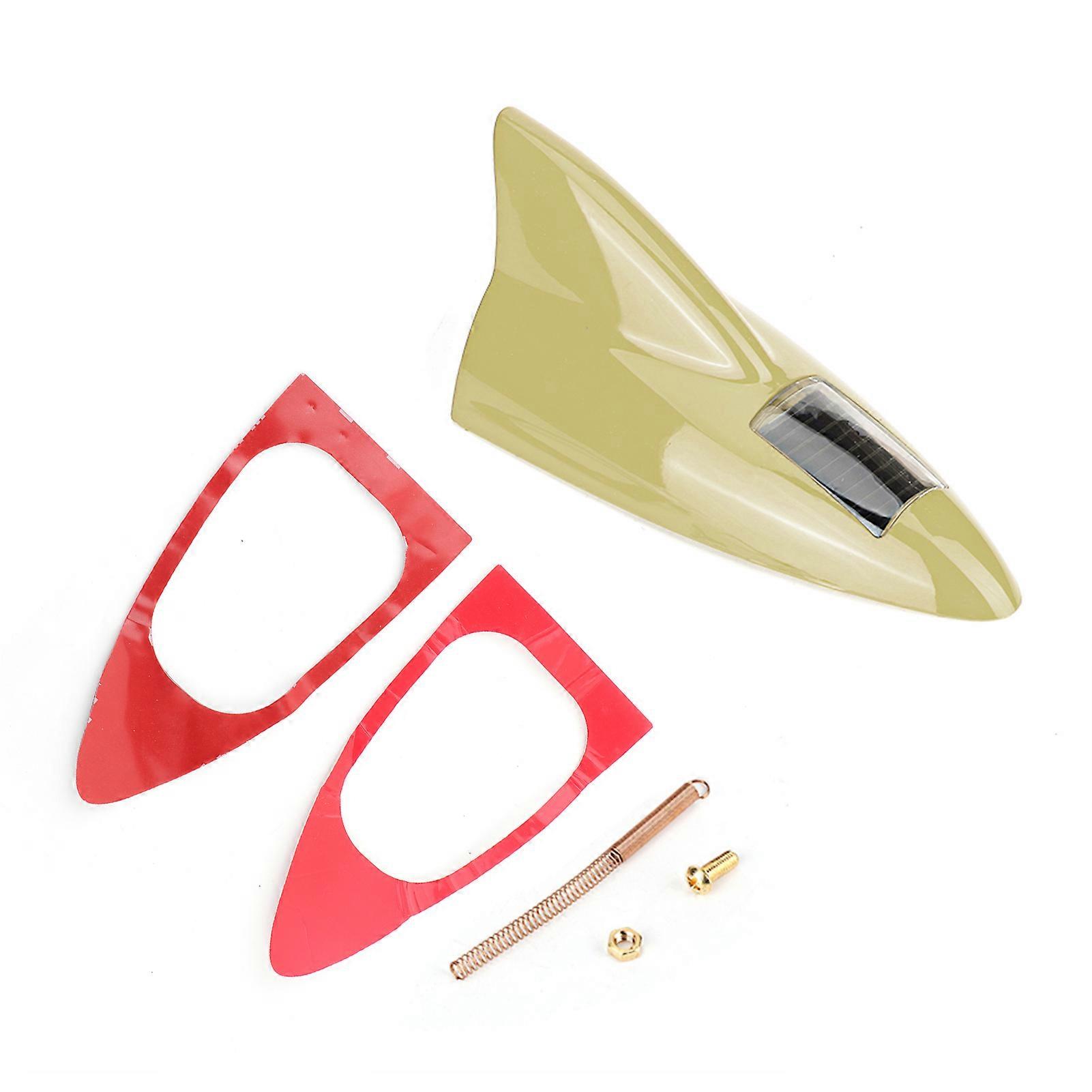 12LED Car Solar Energy Flashing Light Shark Fin Warning Lamp Auto Accessory