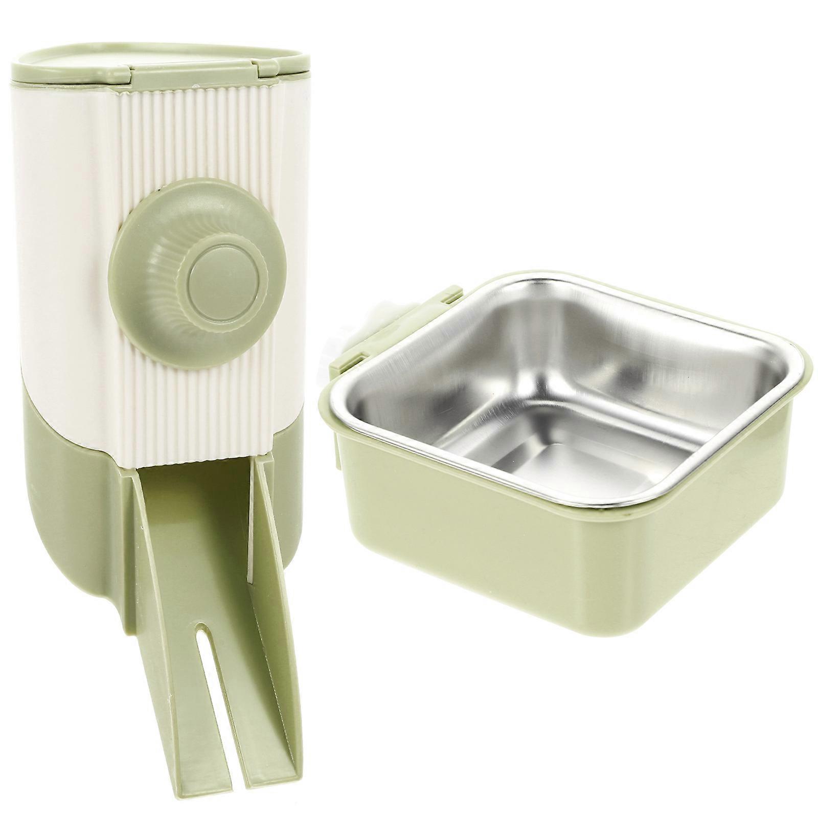 Bunny Automatic Feeder Food Storage Reusable Rabbit Feeder Simple Style 9.5x10x22cm 1Set