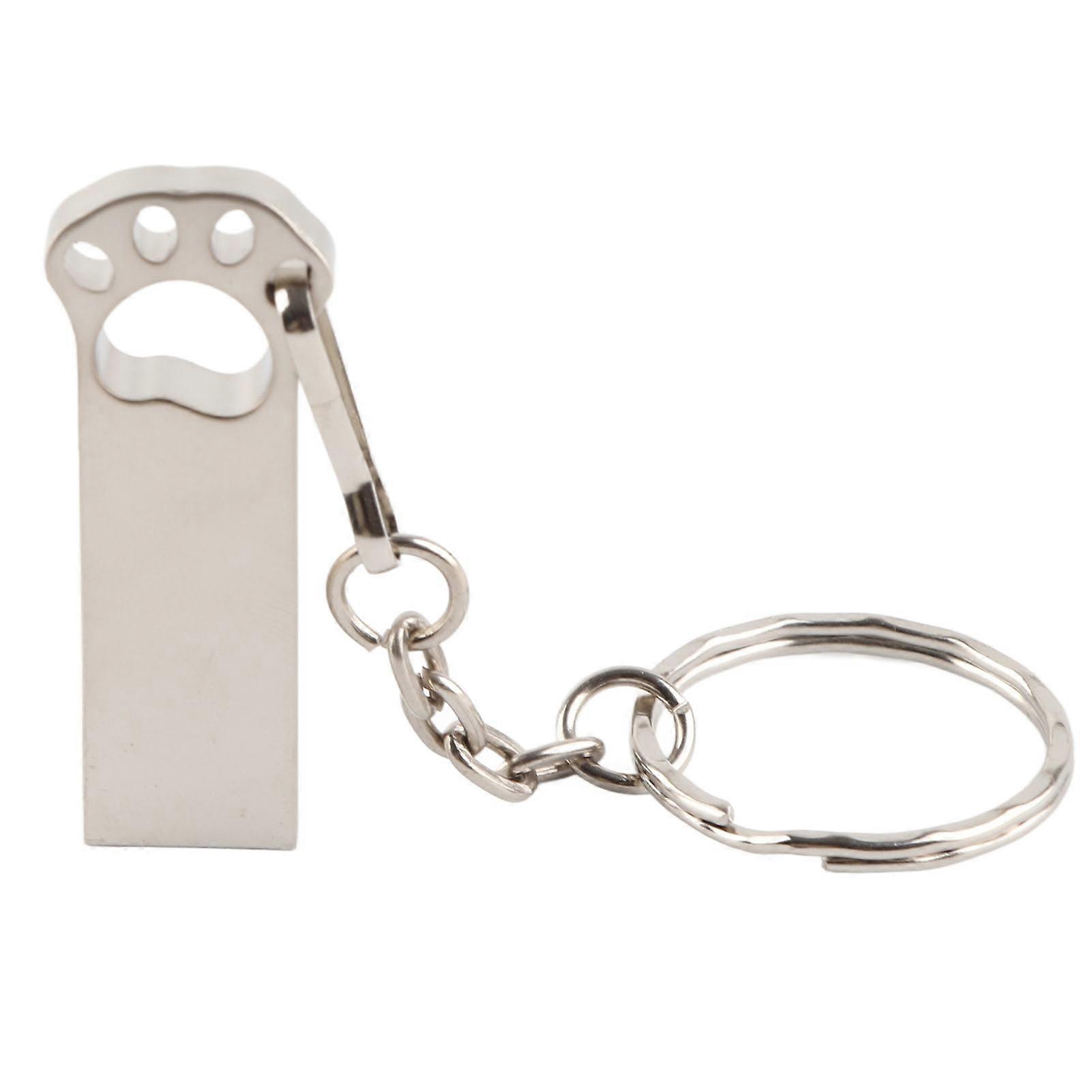 USB Flash Drive Portable Paw Shape U Disk Large Storage Stick with Keychain for Computer Laptop