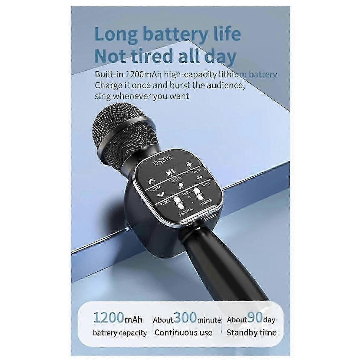 Wireless Bluetooth Microphone Handheld Microphone Professional Speaker Music Player Gaming Mic for JP