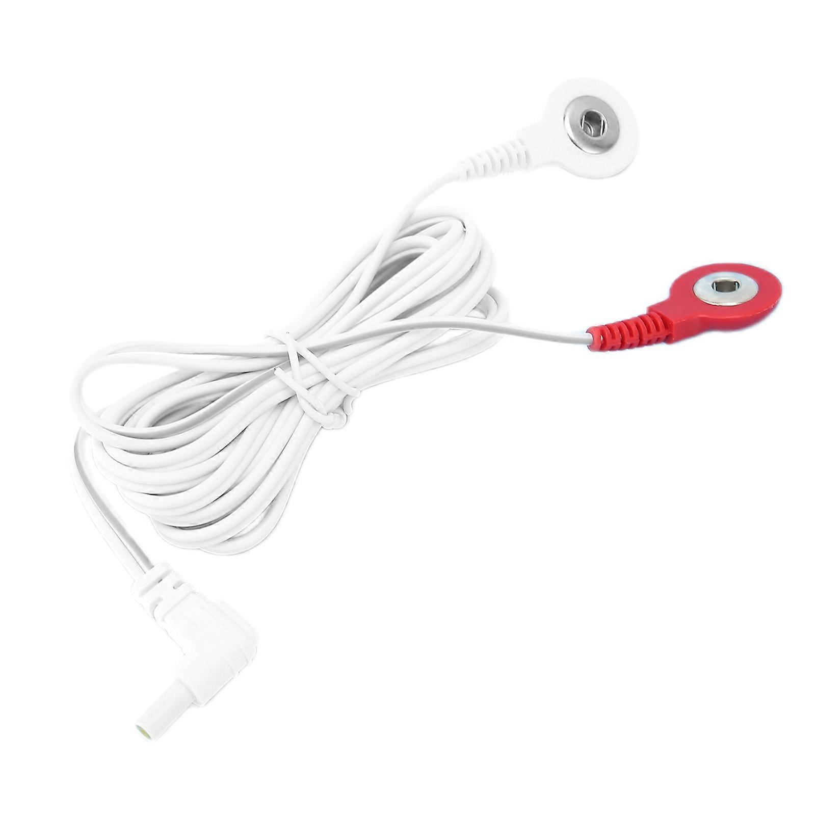0.09in Electrode Lead Wires 59 Inches 2‑In‑1 Red White Button Type Electrode Lead Cable