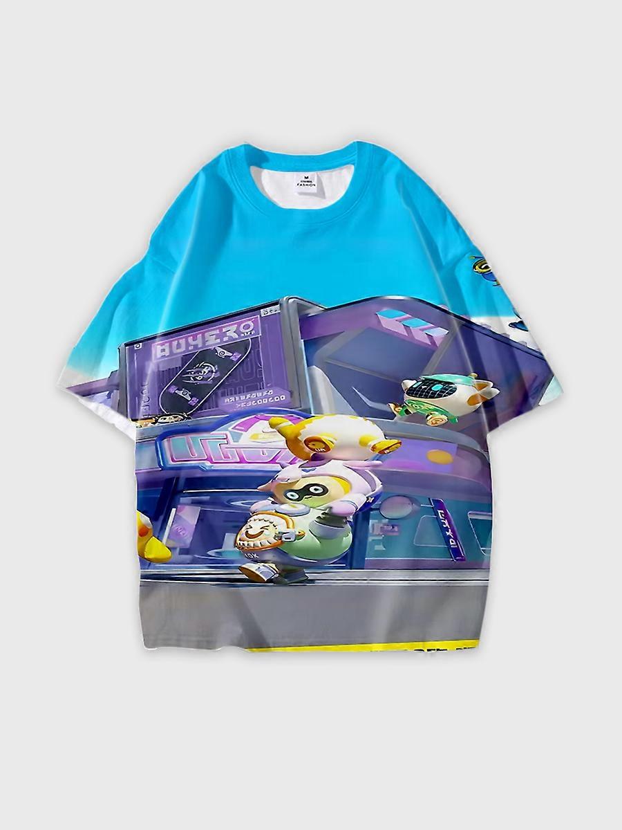 T-shirt round neck Pattern loose short sleeve JW1916