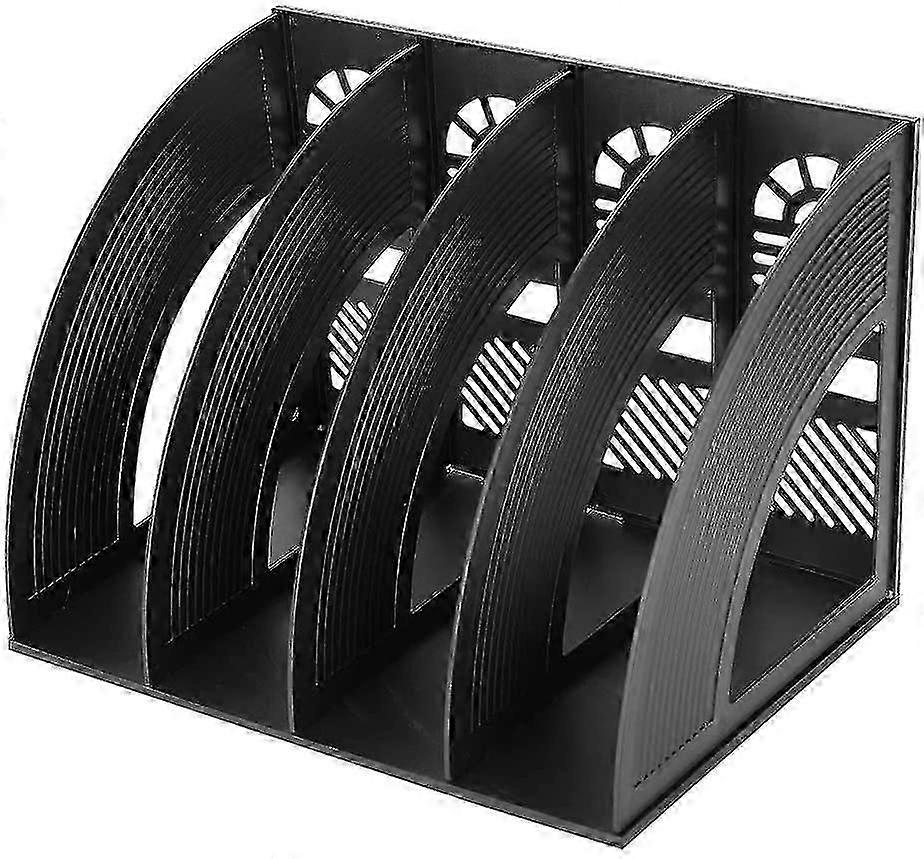 Modular Office Storage Box with 4 DIY Compartments - Polypropylene File Holder and Organiser