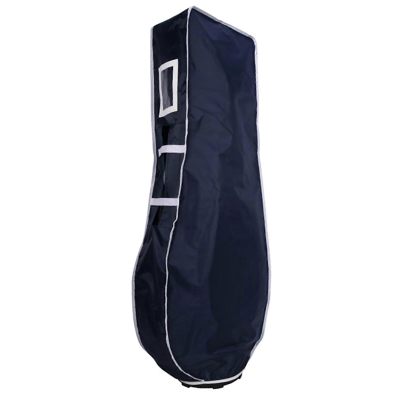 Golf rain cover bag, waterproof and dustproof, portable, foldable, golf travel protection bag, golf bag cover, golf club bag (Blue)