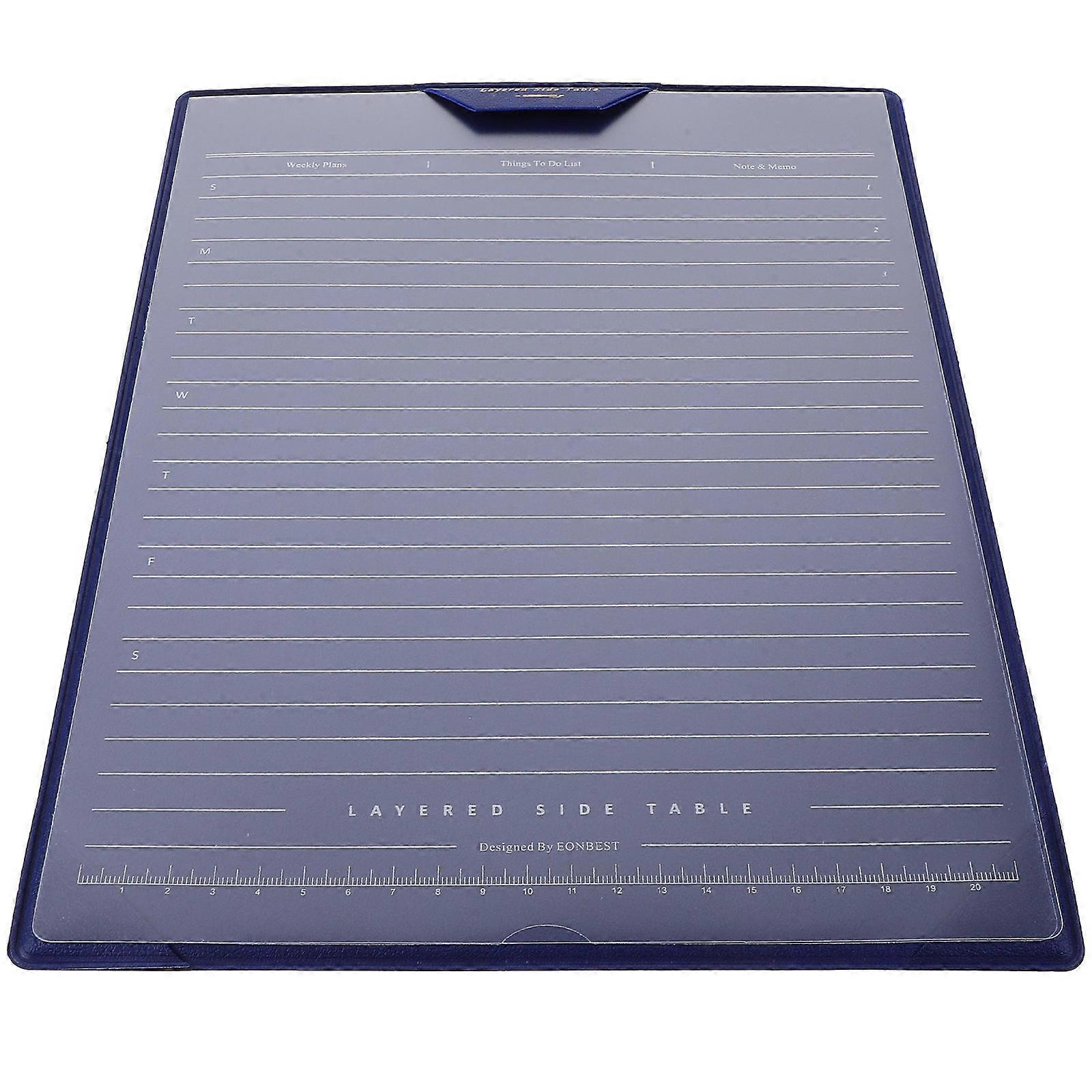 Multifunctional Blue Desk Pad Protector Non Slip Laptop Mouse & Writing Mat with File Board for Office and Home Use
